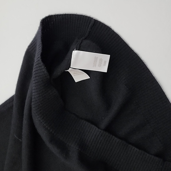 Jones & Co. Women's Black 100% Merino  V Neck Pullover Sweater Size Medium - Picture 6 of 12